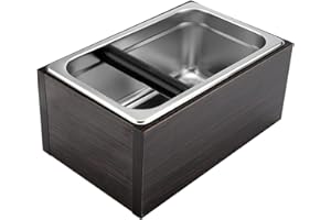 ACOUTO Coffee Knock Box, Coffee Tea Espresso Acero Inoxidable Coffee Knock Box con Asa Coffee Grounds Container Waste Bin
