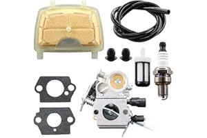 MCHNIC Carburador con manguera de gasolina, filtro de gasolina para Stihl MS171 MS181 MS201 MS211 MS 181 171 211 Motosierra Sustituye ZAMA Carburador C1QS123C C1QS119C C1QS121C C1QS269 con filtro
