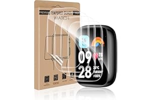REROXE 4 Stück Schutzfolie für Panzerglas für Xiaomi Redmi Watch 3 Active, Anti-Öl Anti-Schmutz TPU Displayschutzfolie für Redmi Watch 3, Ultra-Klar Flexibler Dauerhaft Xiaomi Watch 3 Schutzglas