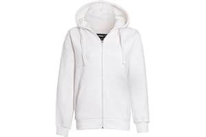 Imporio 11® Women Ladies Plain Oversized Hoodie Top With Zip Hoodies Sweatshirt Top Jumper Fleece Jacket Hoodies UK 8-24