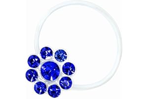 ‎ND24 NAILDESIGN Zehenring Zirkonia Blume blau - 925 Sterling Silber - Fuß Schmuck Damen Fuß-Ring Toe-Ring