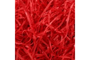ENOCENT 150G Red Shredded Tissue Paper Packaging Filler for Gift Boxes and Bags, Ideal Hamper Filling and Stuffing Suitable for All Occasions