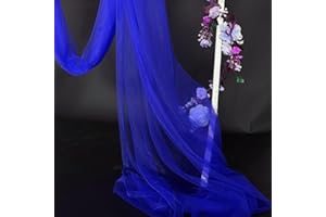 DUORIES Tela de Tul Suave 5 m x 160 cm para Coser, Decorativa de Malla, Cortinas de Boda, Arco, Decoración a Mano, Ceremonias, Fiestas, Vestidos, Faldas