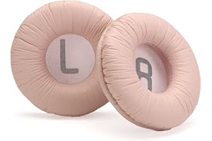 PESLNG Zapasowe nauszniki kompatybilne z JBL Tune520BT/Tune510BT/T500BT/T450BT/JBL JR300BT/JR300/JR310BT/JR310 (pomarszczona skóra proteinowa-różowa)