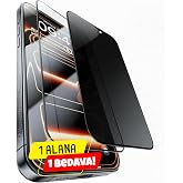 HARVORTEZ iPhone 13/14/13 Pro/16E/17E Ekran Koruyucu i&ccedil;in [1 Alana 1 Bedava] Ultra Berrak+Hayalet(Privacy), Anti-Statik, 9H S