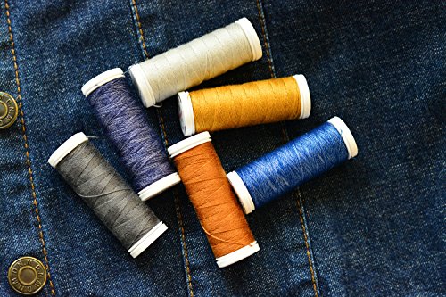 ACKERMANN® Nähfaden-Set „JEANS“ 30/80 mit 36x Rollen Nähgarn und 5x Organ „JEANS“ – Nähnadeln, beides speziell zum Nähen von JEANS-Stoffen und dicken Materialien. - 2