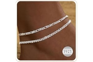 ZHESHY Set Cavigliera Oro Argento Donna Cavigliera Placcato Oro Con Ciondoli Cuore Croce Perline Regolabile Impermeabile A Strati Cavigliere Accessori Estivi Spiaggia Gioielli per Donna Ragazze