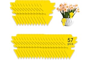 DTXDTECH 57 Pièges à Insectes, Anti Moucherons Interieur, lutte antiparasitaire sans insecticide, stickers jaunes, piège à mouches ultra-efficace, piège à mouches des fruits pour