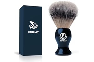 Luxury Mens Shaving Brush by Echolly-NO Shedding Bristle Shaving Brushes for Men-Vegan Lather Shave Brush-Luxury Fast Beard Brush-Perfect Gifts for Men,Boyfriends,Fathers