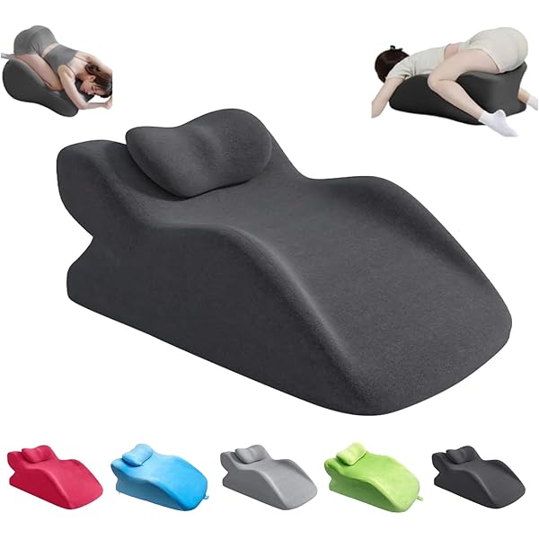 Coussin Ergonomique Pour Couples – Mousse Mémoire De Forme 48x41x23 Cm – Soutien Lombaire Et Hanches – Pour Intimité, Lecture, Détente – Noir, Bleu, Rose, Vert, Gris, Beige