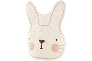 JUSTUP Teppiche für Schlafzimmer, Soft Nette Bunny Spielteppich, Teppich Kinderzimmer, Karikatur Kaninchen Teppich Spielzimmer Mädchen, Rutschfeste Maschine Waschbare Teppich für Wohnzimmer (80x100cm)