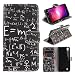Produktbild LG X Power Lederhülle, Asnlove PU Ledertasche Schutzhülle + Weich Hülle Stand Feature Flipcase Tasche Leather Case mit Standfunktion Tablet Etui mit Karte Slots für LG X Power / LG K220 (5,3 Zoll) - Mathe-Formel