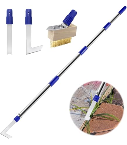 AB Tools Telescopic Patio Slab Weeder – 27 To 37 Inch Extendable Garden Weeding Tool With Steel Blade