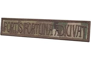 2AFTER1 Multicam Fortis Fortuna Adiuvat 1x5 OCP Name Tape John Wick Coyote Morale Tactical Military Fastener Patch