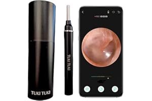 TUKI TUKI TUKITUKI Limpiador de oidos, Otoscopio digital con camara 5MillonPixels HD WIFI, Kit limpieza oidos Limpiador de cera, Ear cleaner, Limpiador de oídos, Endoscopio compatible iPhone Android