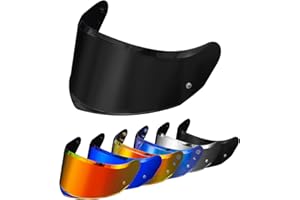 PSLER Visera de Casco para LS2 Stream II FF808, Visera Tintada para Casco de Motocicleta Accesorios de Repuesto(Negro)