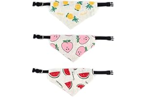 PBAHAUP Chiens de Mode Bandana Collier, 3 Pièces Ajustable Triangle pour Chien, Chat, Chiot, Animaux - Multicolore, Taille S