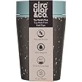 Circular and Co Leakproof Reusable Coffee Cup 8oz/227ml - The World's First Travel Mug Made from Recycled Coffee Cups, 100% Leak-Proof, Sustainable & Insulated. (Black & Faraway Blue)