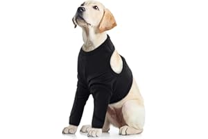 PUMYPOREITY Manchon de Récupération pour Patte Avant, Chien Coude Protecteur Joint Protecteur de Jambe pour Chien Protection des Genou pour Chiens Petit Moyens de Grande Taille(Noir, L)