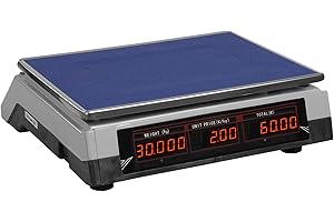 ‎STEINBERG SYSTEMS Steinberg Systems Kontrollwaage Tischwaage Digitalwaage (bis 30 kg, Genauigkeit 2 g, LED-Display, Akku bis 40 Std. Betrieb, versch. Funktionen)