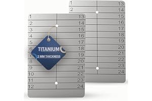 Hooe England 2X Titanium Metal Plate Crypto Seed Phrase Storage Lazer Engraved Cold Wallet Punchable or Etchable for Offline Bitcoin Ethereum Cryptocurrency Phrase Mnemonic Backup Recovery Word