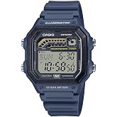 Casio WS-1600H-2AVDF Wristwatch, Black-Navy Blue, Standard