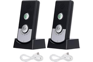 YUSAT Interfono vocale bidirezionale a lungo raggio, citofono vocale wireless con luce indicatore e batteria lunga durata, Citofono Vocale a 2 Viesistema di interfono wireless per casa e ufficio