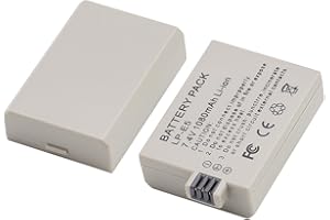 SEYRLMK Batteria da 1080 mAh LP-E5 LPE5 LP E5 per Canon EOS 1000D, EOS 500D, EOS 450D, Kiss X3, Kiss X2, Kiss F, Rebel T1i, Rebel XS, Rebel XSi Camera