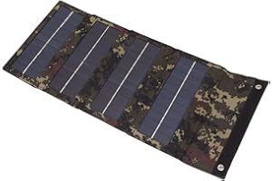 LEYT Panneau Solaire Pliable 40W, Interface USB à Faible Efficacité Lumineuse Panneau Solaire Portable 40W Silicium Monocristallin Léger pour Randonnée Sac à Dos (Couleur Camouflage)