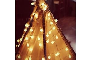 Kjzeex Globe String Lights Waterproof, 3M/10ft 20 LED Fairy Lights Plug in Powered, Perfect for Indoor and Outdoor for Garden Lights, Warm White