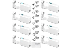 CHENYU Sterylne kolczyki do piercingu, zestaw 4 par kolczyków do uszu, 8 wkładek alkoholowych, biały pistolet do piercingu uszu dla kobiet i mężczyzn