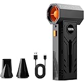 Aluan Turbo Handheld Blower Fan 150000 RPM, High-Power Turbo Air Blower with LED Display, Rechargeable Cleaning Blower for PC