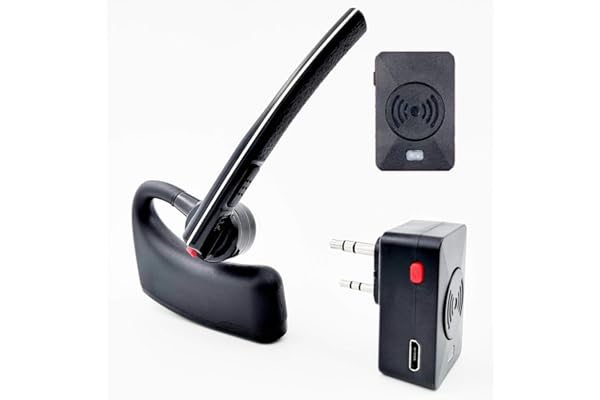 radtel Talkie Walkie Bluetooth Headset PTT earpiece Handfree Wireless Headphone Mic Compatible with BaoFeng UV-5R BF-88E Quansheng UV-K5 RT24 Kenwood RT-490 RT-470X Two Way Radio (Bluetooth 2)
