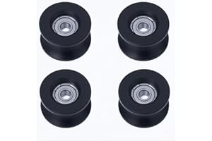 Telituny 4 Stück U-Nut Riemenscheibe, 8x40x20.7mm U Typ U Nut Rollenführungsrad, Rollen Riemenscheiben führungsrollen, für Schiebetor, Winkelstange, Schubladen, Mechanische Antriebsgeräte(0840UU)