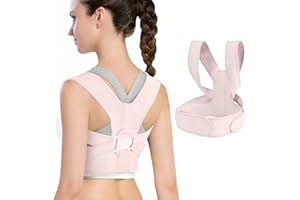 flintronic Korekcja postawy pleców dla kobiet i mężczyzn, korektor pleców do prostowania, lekki, oddychający bandaż, podparcie pleców, pasek na ramię, regulowany korektor spływu pleców (M)