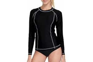 ATTRACO Women Long Sleeve Rash Guard UPF 50+ Rash Vest Quick Dry Athletic Shirts Top
