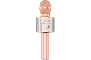 DRSYXCS Bambini Karaoke Microfono 3-in-1 Portatile Handheld Bluetooth Microfono Altoparlante Registratore con Voice Changer Singing Giocattoli per Ragazzi Ragazze Adulti Regalo di Compleanno di Natale