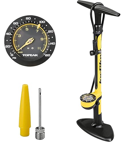 Pompe à Vélo Crankbrothers Klic HP Gauge – Jusqu'à 120 Psi, Manomètre Intégré, Compatible Presta/Schrader, Compacte