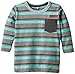 NAME IT Baby Boys Nitkaj Nb Cu Ls Top Ger 415 Striped Shirt, Multicoloured (grey Melange), 6-12 months (Manufacturer size: 80)