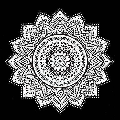 caxmtu Wandbehang Tapisserie Mandala Wandteppiche Traditionelle Baumwolle gedruckt Bohemian Hippie groß Art Wand schwarz weiß - 4