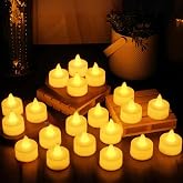 VERVENIX (Pack of 24 LED Tea Light Candles – Battery-Operated Flameless & Smokeless Decorative Lights for Diwali, Home Temple