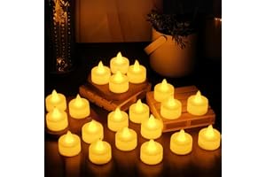 VERVENIX (Pack of 24 LED Tea Light Candles – Battery-Operated Flameless & Smokeless Decorative Lights for Diwali, Home Temple