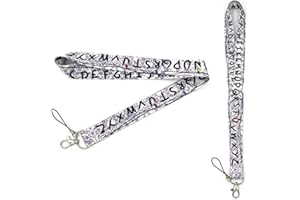 JAPANSAI Lanyard Style Stranger Things Blanc Sangle de cou Ruban de cou carte d'identité, pour clés, téléphone portable, masque, téléphone