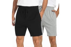 North Bund Herren Schlafanzughose Kurz Pyjamahose 2er Pack Schlafshorts Freizeithose Sommer Nachtwäsche Schlafhose Weich Shorts Sleephose Für Männer Shorty Schlafanzugshorts Seitentaschen Mit Taschen