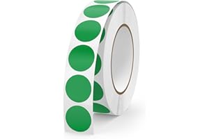 ‎YIKIADA YIKIADA 1000 Stück Grün Klebepunkte 13 mm Selbstklebend Punktaufkleber Runde Etiketten Rolle Markierungspunkte