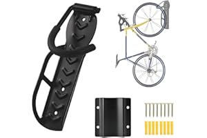 ENGWE MTB Bike Rack Garage Wall Mount, Vertical Bike Storage Rack Bikes Hanger Hooks for Indoor, Garage, Shed, Bicycle Holders with Screws (Movable Hook+Rear Wheel spacers)