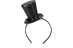 BEIMEIII Mini Top Hut Haarreif Zylinder Kostüm Party für Karneval, Mottoparty, Abschlussball