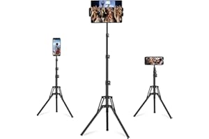 KAROTEN Statyw do iPada, uchwyt na iPada, regulowany do 160 cm, regulowany 360°, stojak na iPada, stojak na tablet do iPada Pro, iPada mini, Samsung Galaxy Tab (wszystkie 12,7-12,9 cala)