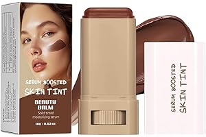 SONGVISON Fond de teint en stick, teinte de la peau boostée par le sérum - Cache-cernes hydratant à couverture totale avec baume de beauté, éclat naturel et éclaircissement 24 heures sur
