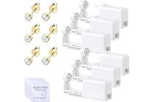 Voarge 6 piezas pistola de perforación del oído, desechables estériles de seguridad kit de perforación del oído herramienta de perforación del oído sin dolor